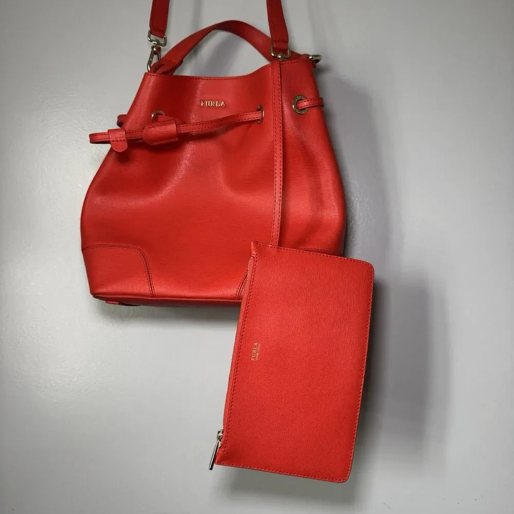 Furla red saffiano